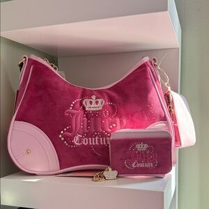Juicy Couture Fuchsia Shoulder Bag and Wallet